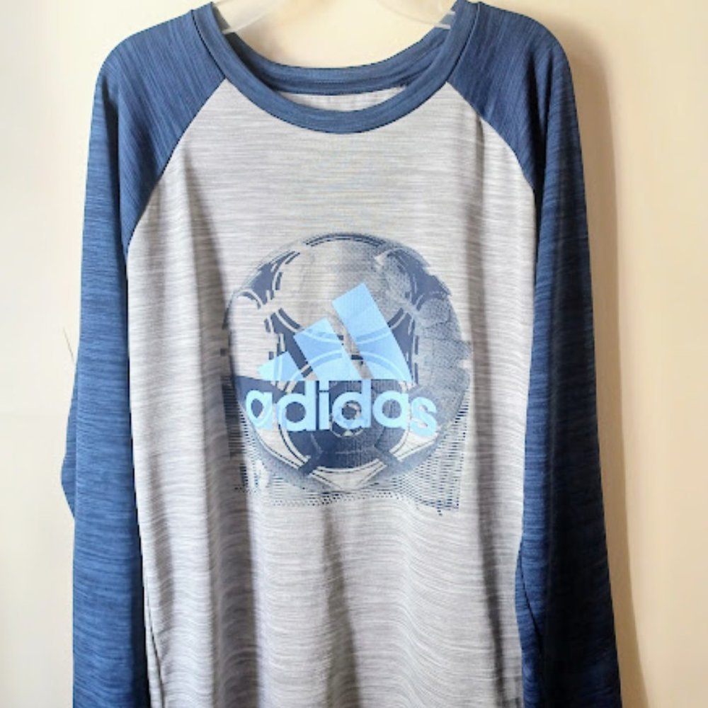 Adidas Climalite Long-Sleeved T-Shirt, Boys, Size Medium 10-12